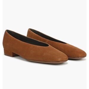 Franco Sarto Chestnut Suede Pointed-Toe Flats